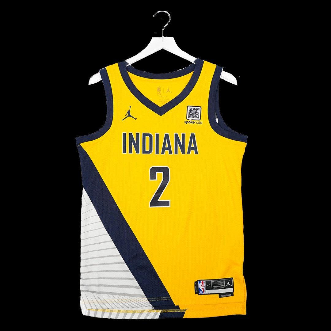 Andrew Nembhard Indiana Pacers 2025 Statement Swingman Jersey - Yellow 1 Andrew Nembhard Indiana Pacers 2025 Statement Swingman Jersey - Yellow