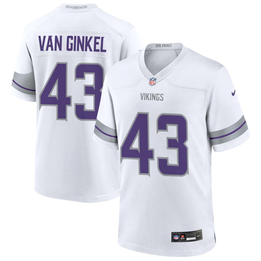 Andrew Van Ginkel Minnesota Vikings 2025 Alternate Game Jersey - White