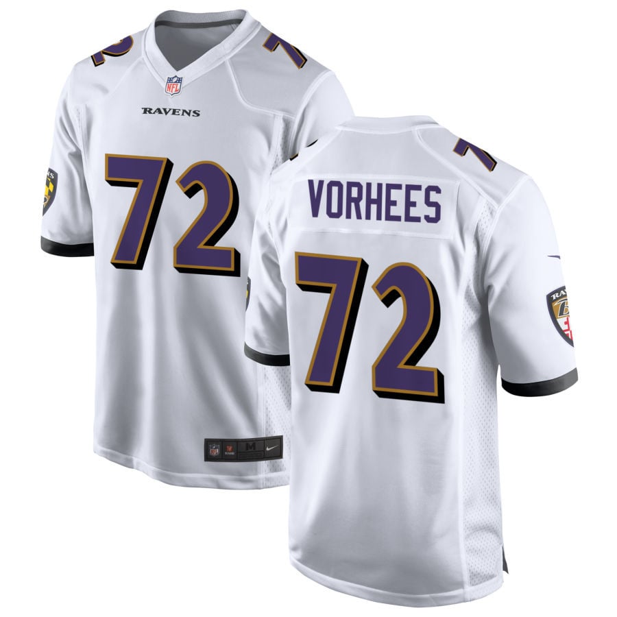 Andrew Vorhees Baltimore Ravens 2025 Game Jersey - White
