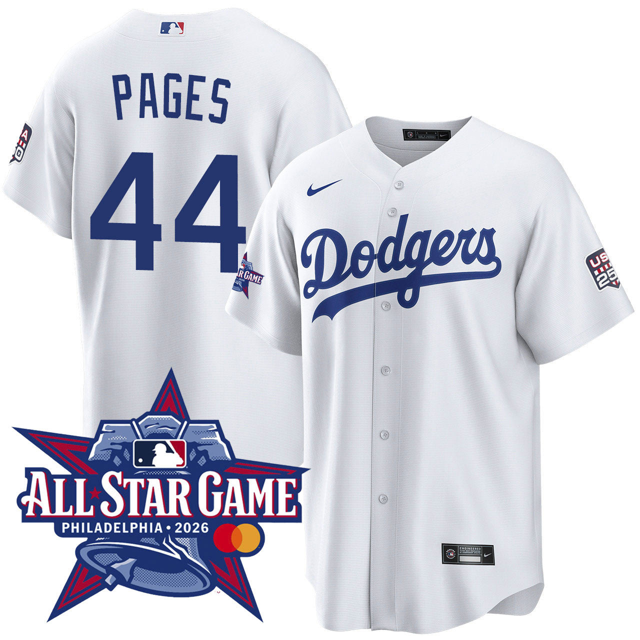 Andy Pages Los Angeles Dodgers 2026 All-Star Game Home Jersey - White