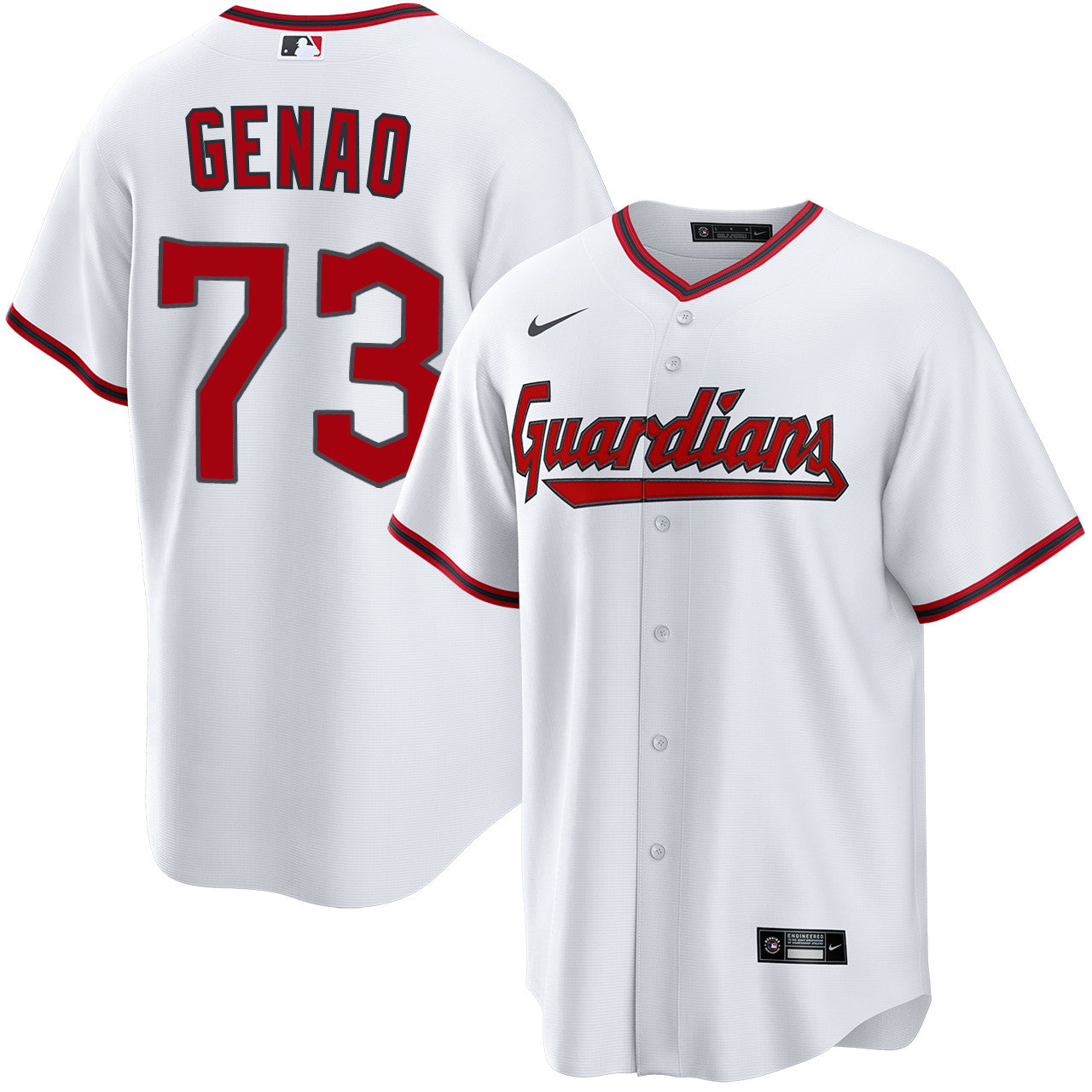 Angel Genao Cleveland Guardians 2026 Home Jersey - White