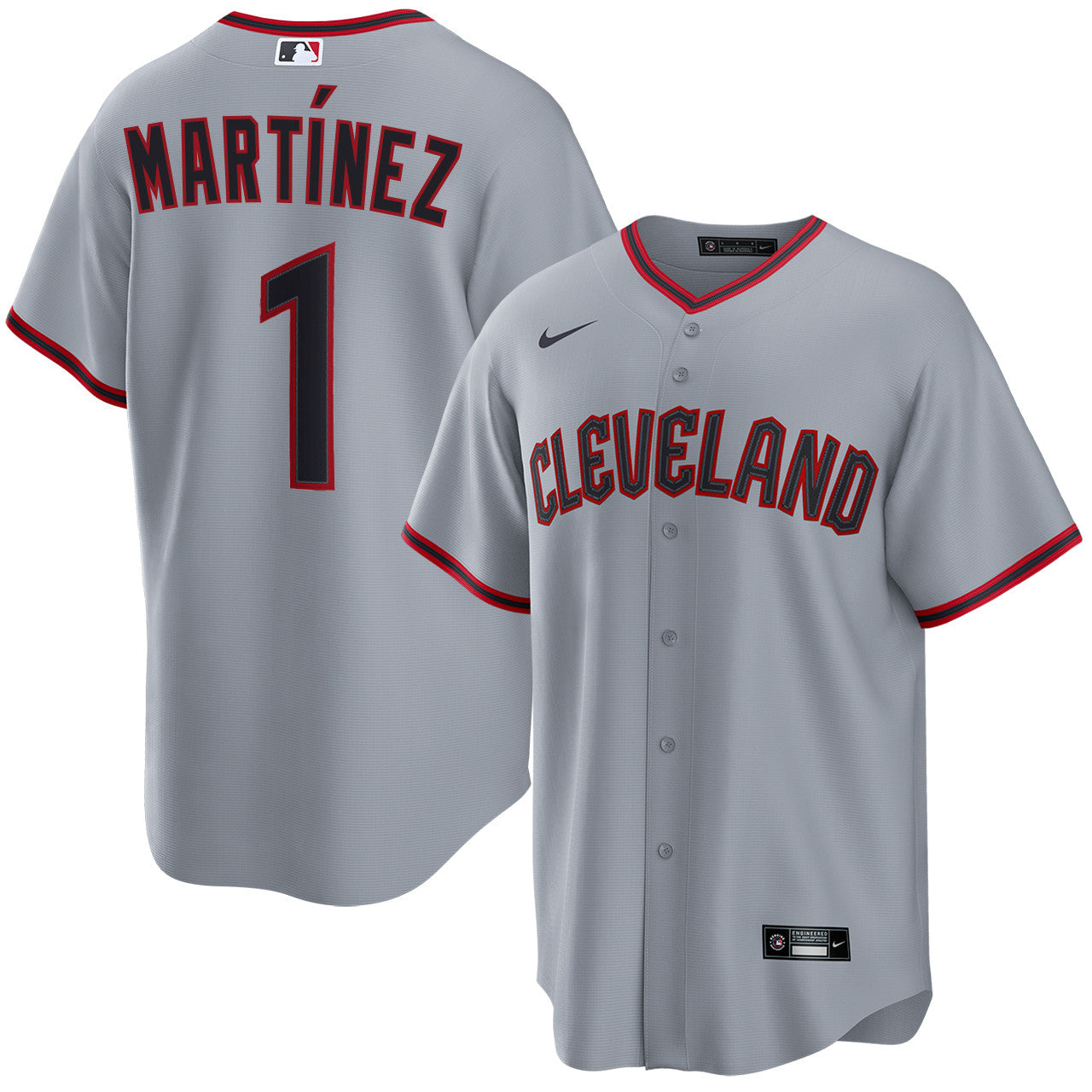 Angel Martinez Cleveland Guardians 2026 Road Jersey - Grey