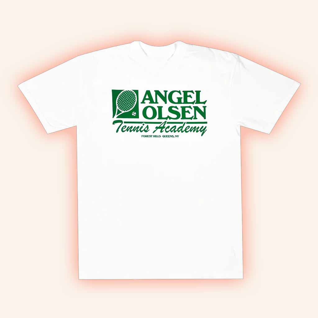 Angel Olsen Merch Tennis Academy White T-Shirt Unique Gifts For Music Lovers