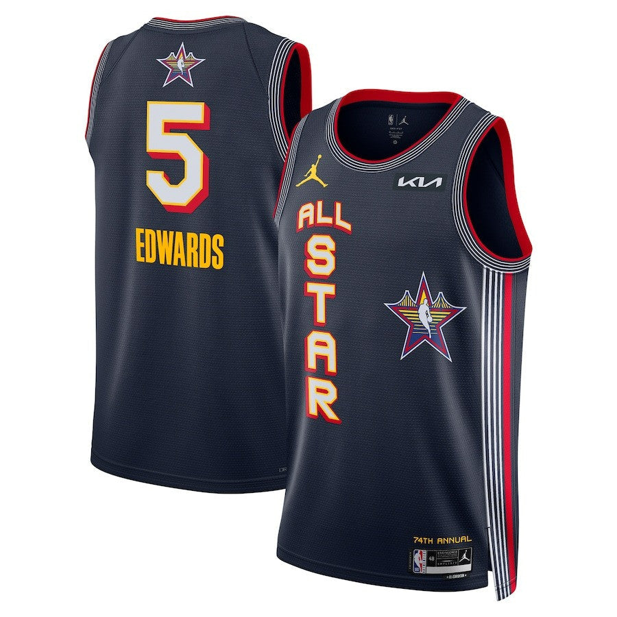 Anthony Edwards Jordan Brand 2025 NBA All-Star Game Swingman Player Navy Jersey 1 Anthony Edwards Jordan Brand 2025 NBA All-Star Game Swingman Player Navy Jersey