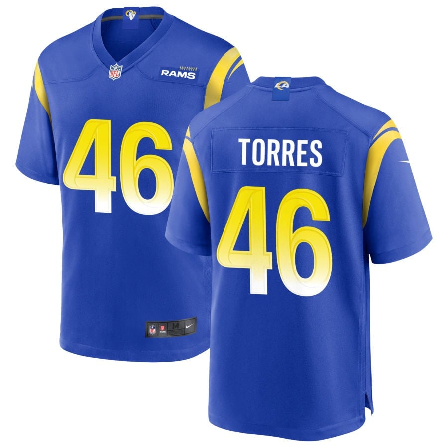 Anthony Torres Los Angeles Rams 2025 Game Jersey - Royal