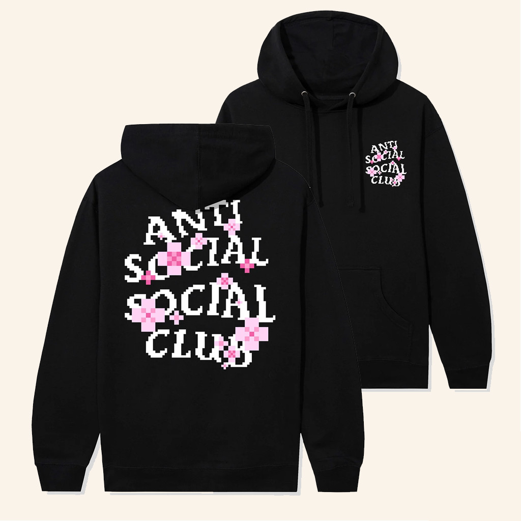 Anti Social Social Club Merch ASSC X Minecraft Cherry Blossom Hoodie Xmas Gifts For Wife