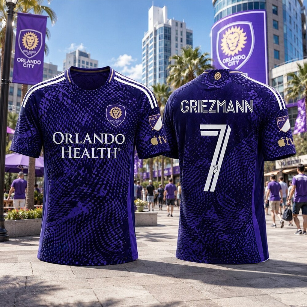 Antoine Griezmann Jersey Shirt Orlando City SC 2026 27 Home Jersey Fan Merch Gift For Brothers