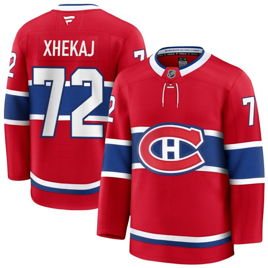 Arber Xhekaj Montreal Canadiens 2025 Home Premium Red Jersey 1 Arber Xhekaj Montreal Canadiens 2025 Home Premium Red Jersey