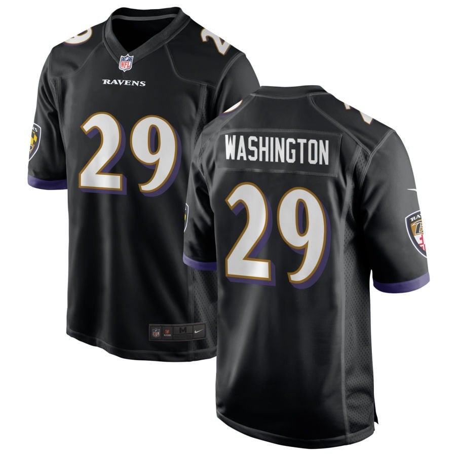 Ar'Darius Washington Baltimore Ravens 2025 Alternate Game Jersey - Black