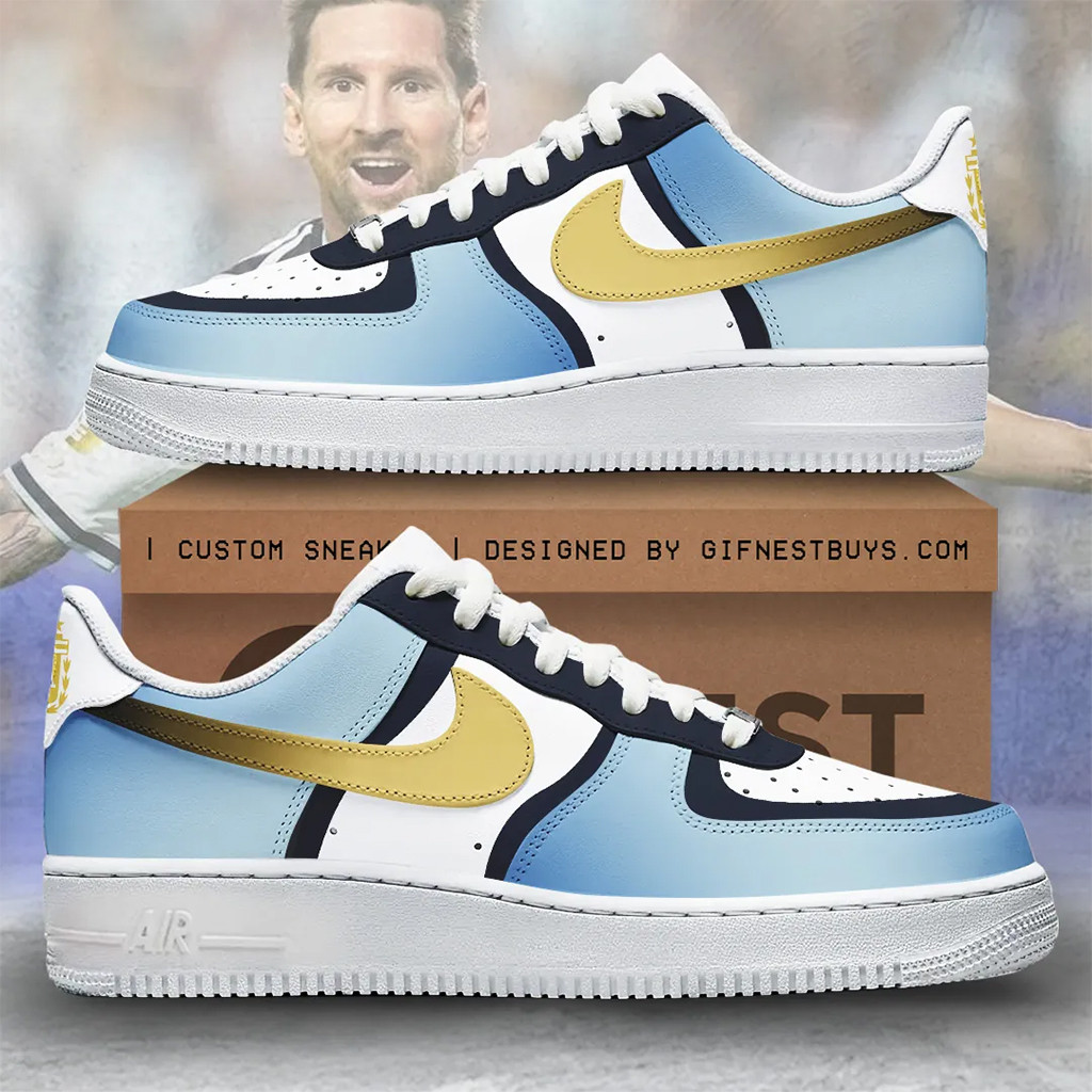 Argentina World Cup 2026 Shoes Sneaker Lionel Messi Merch Gift For Argentina Football Fans