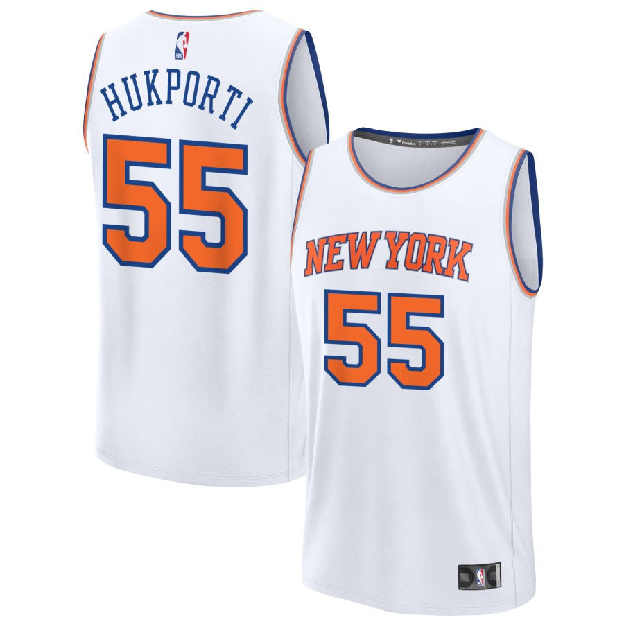 Ariel Hukporti New York Knicks 2025 Association Edition Fast Break Jersey - White 1 Ariel Hukporti New York Knicks 2025 Association Edition Fast Break Jersey - White