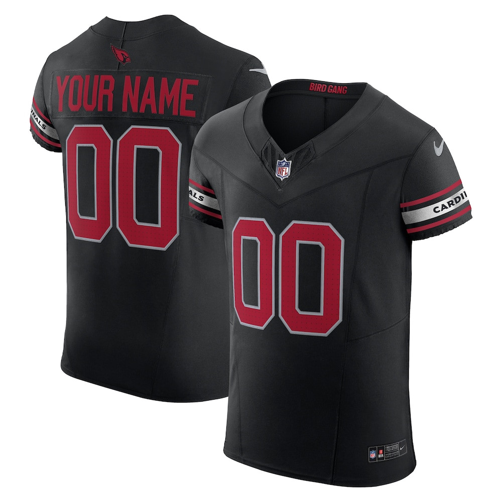 Arizona Cardinals Merch - Men's Vapor F.U.S.E. Elite Custom Jersey, Black - Football Team Gifts Ideas