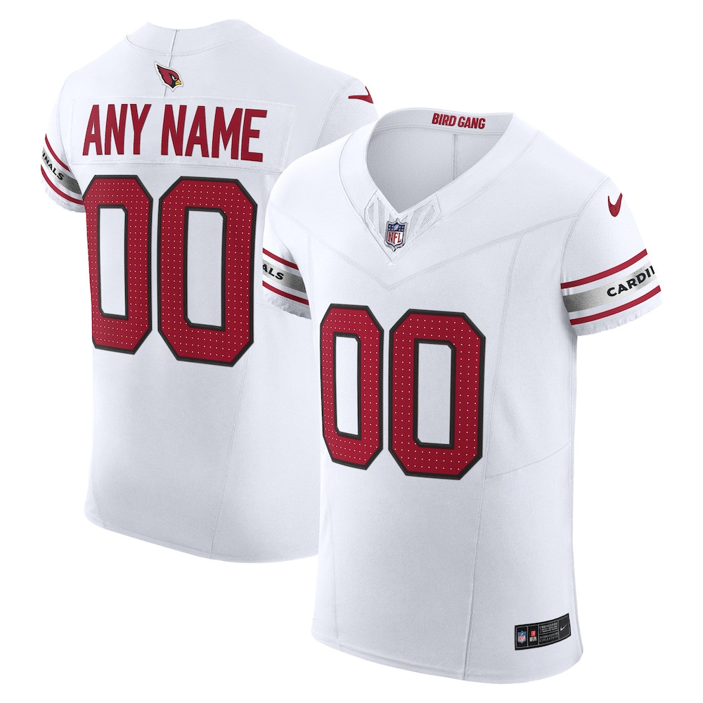 Arizona Cardinals Merch - Men's Vapor F.U.S.E. Elite Custom Jersey, White - Best Presents For Football Fans