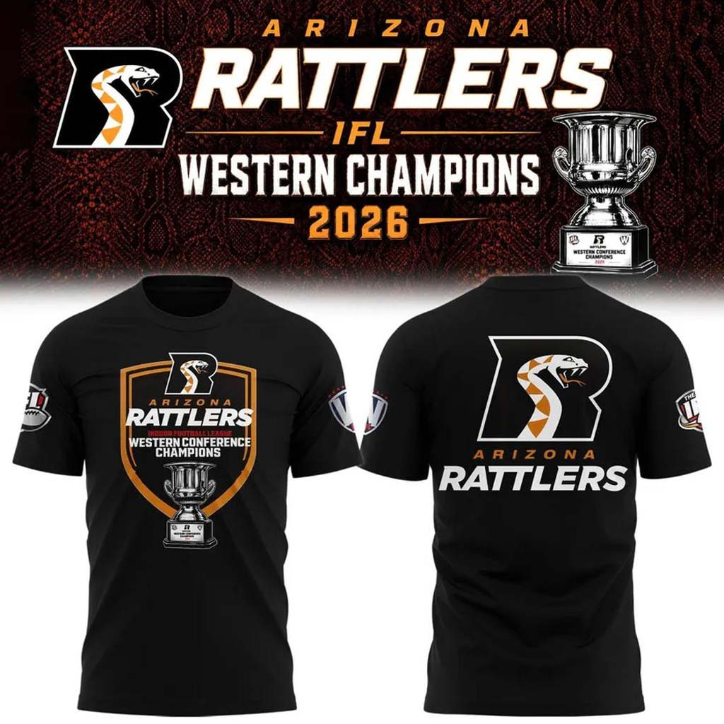 Arizona Rattlers Merch 2026 Western Conference Champions T-Shirt Best Gift For Football Fans
