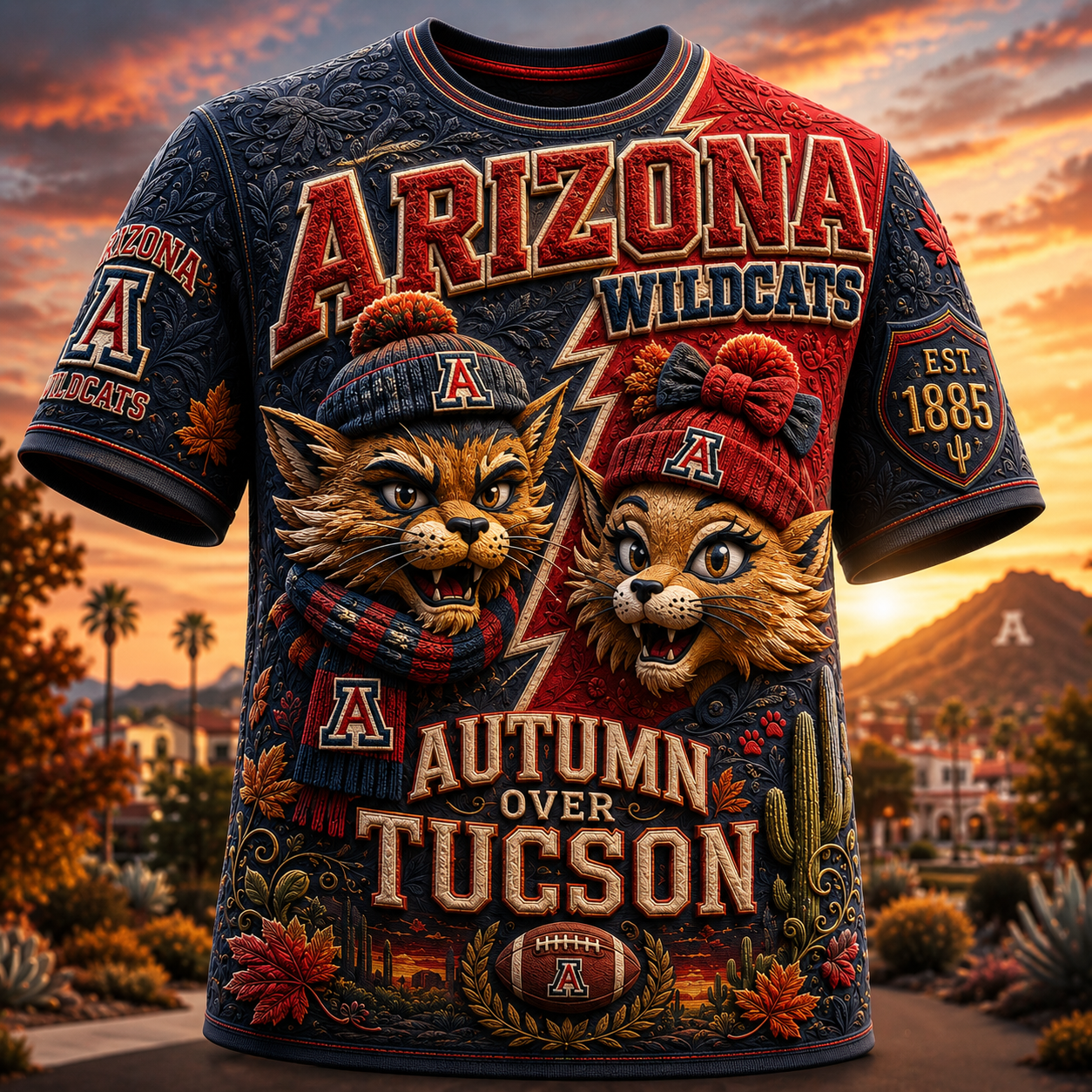 Arizona Wildcats Merch 2026 Autumn Over Tucson T-Shirt Present For Football Lovers