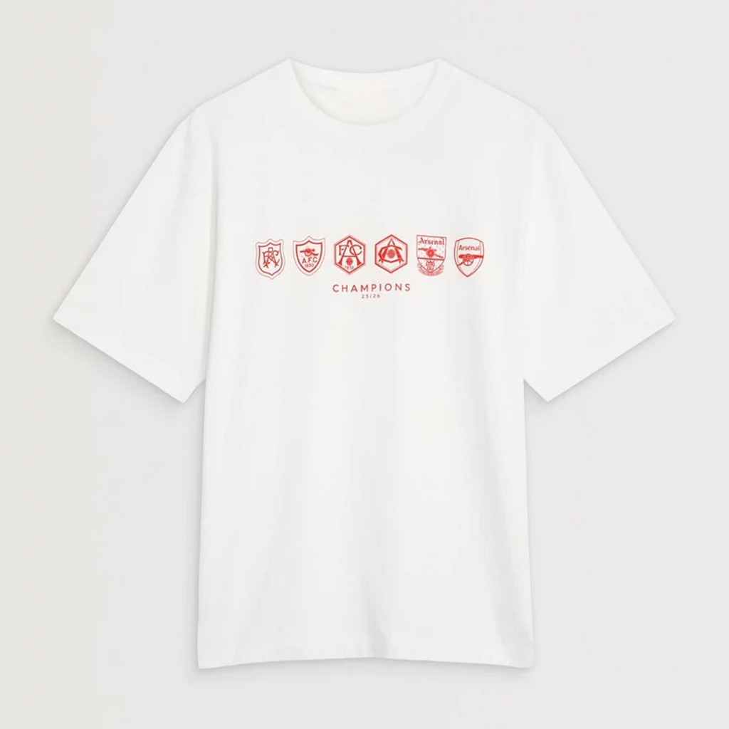 Arsenal Champions Merch Arsenal Where We Belong 25 26 White T-Shirt Gifts For Football Fans
