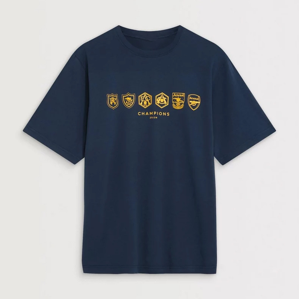 Arsenal Champions Shirt Arsenal Where We Belong 25 26 Navy T-Shirt Arsenal FC Merch Fan Gifts