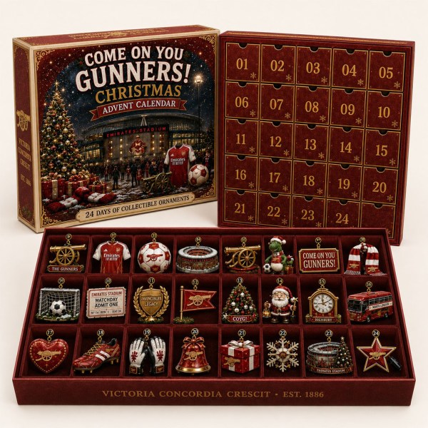 Arsenal FC Christmas Advent Calendar 24 Day Football Mystery Ornament Collection - Image 2