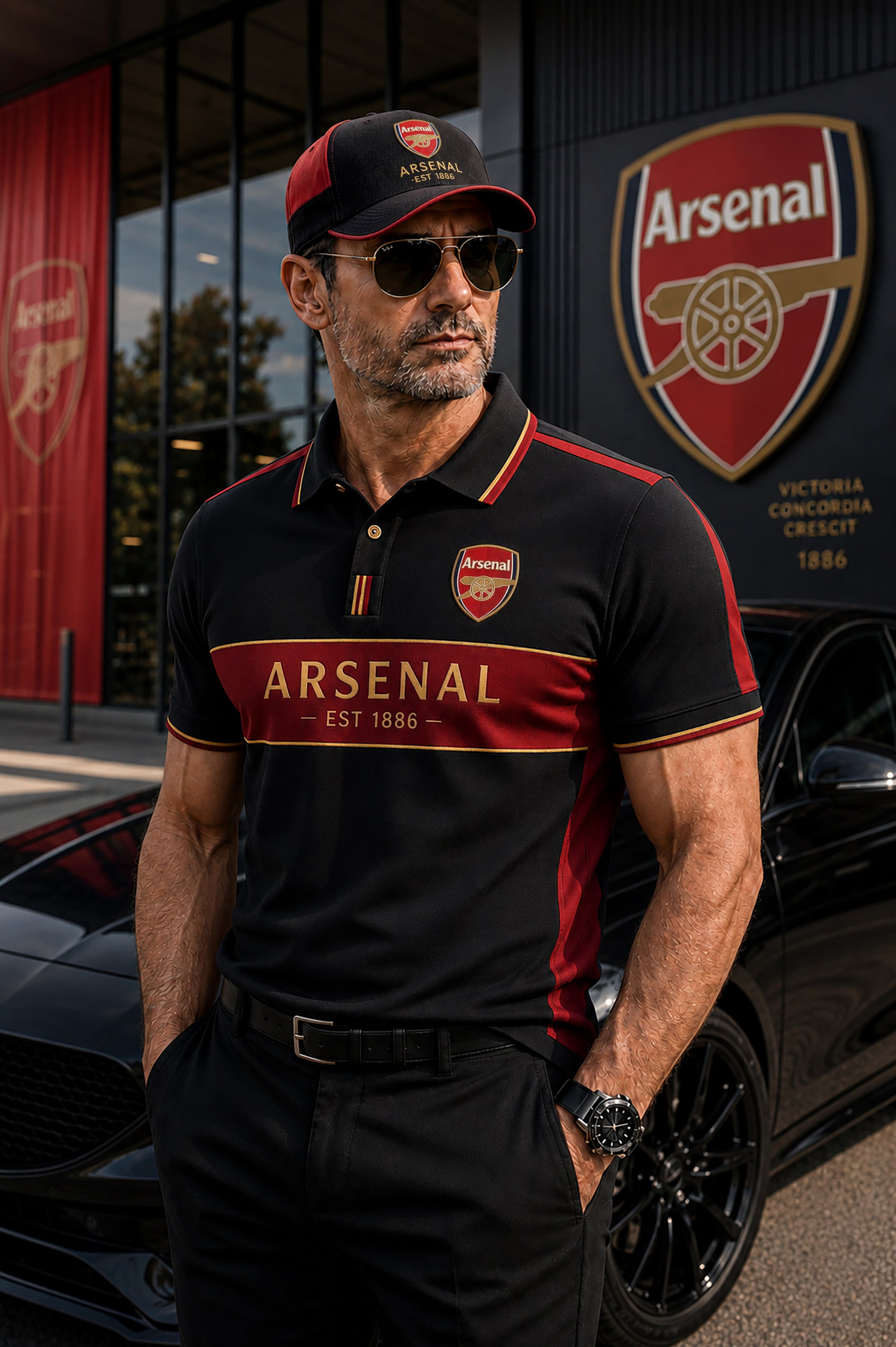 Arsenal FC Est 1886 Polo Shirt The Gunners Arsenal Merch Birthday Gifts For Father