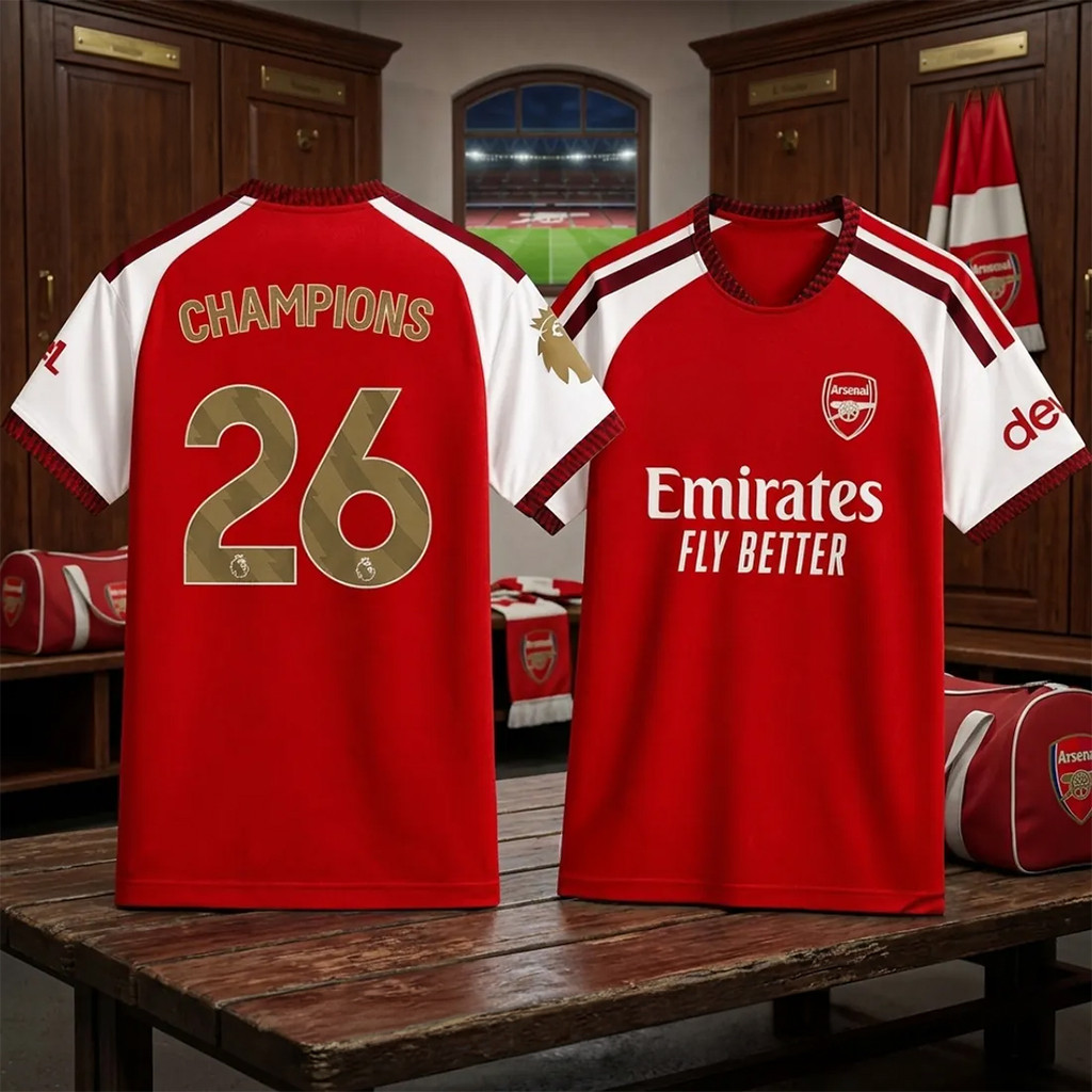 Arsenal Premier League Champions 2026 Home Jersey Arsenal FC Merch Gift For Football Fans