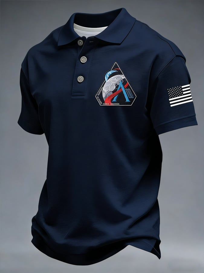 Artemis II 2026 Polo Shirt Artemis II Merch Best Gifts For Him Space Enthusiasts - Image 2