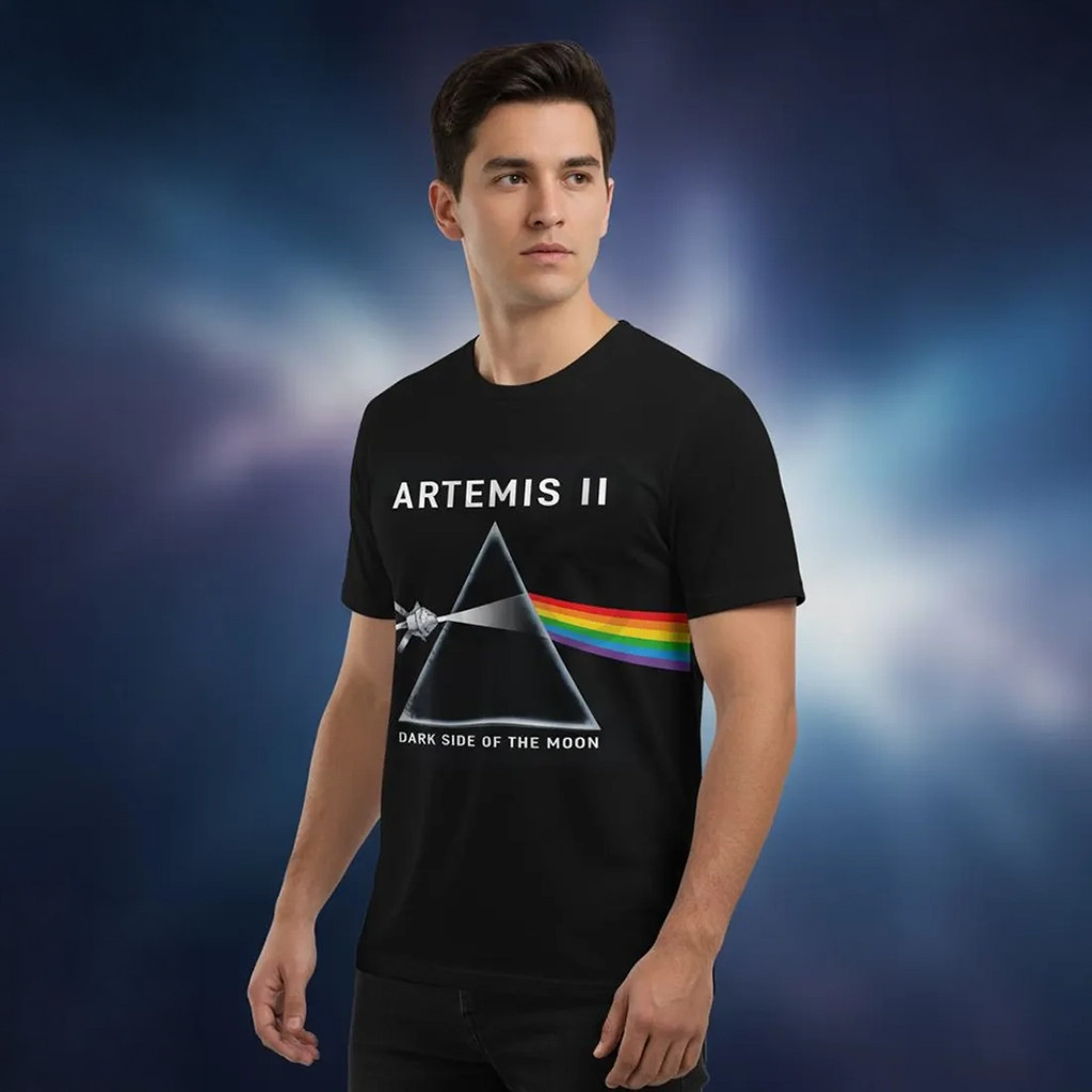 Artemis II Pink Floyd Dark Side Of Moon NASA Lunar Mission T-Shirt NASA Artemis II Merch Gifts