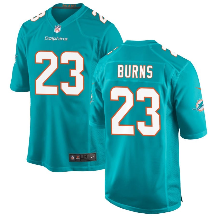 Artie Burns Miami Dolphins 2025 Game Jersey - Aqua