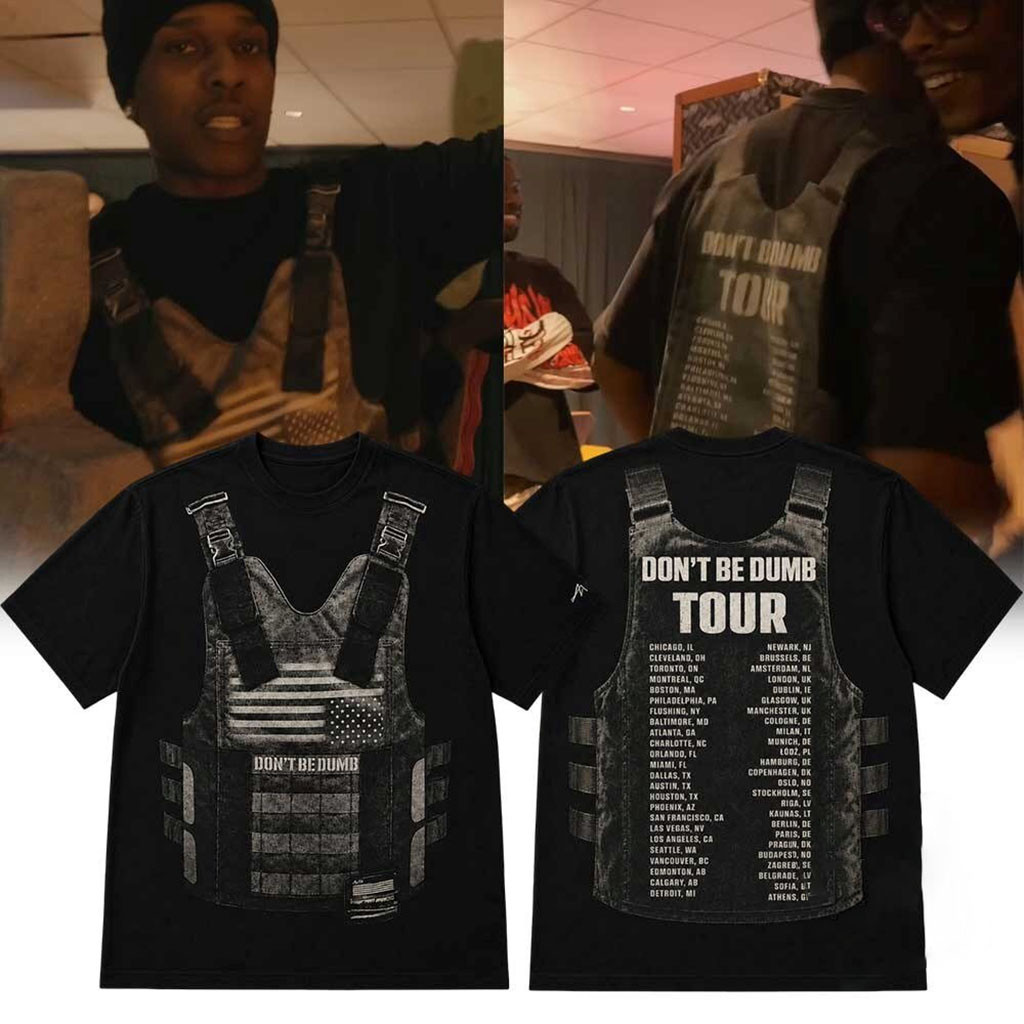 ASAP Rocky Supa Cousteau Music Video Don't Be Dumb Tour Shirt ASAP Rocky Merch Rap Fan Gifts