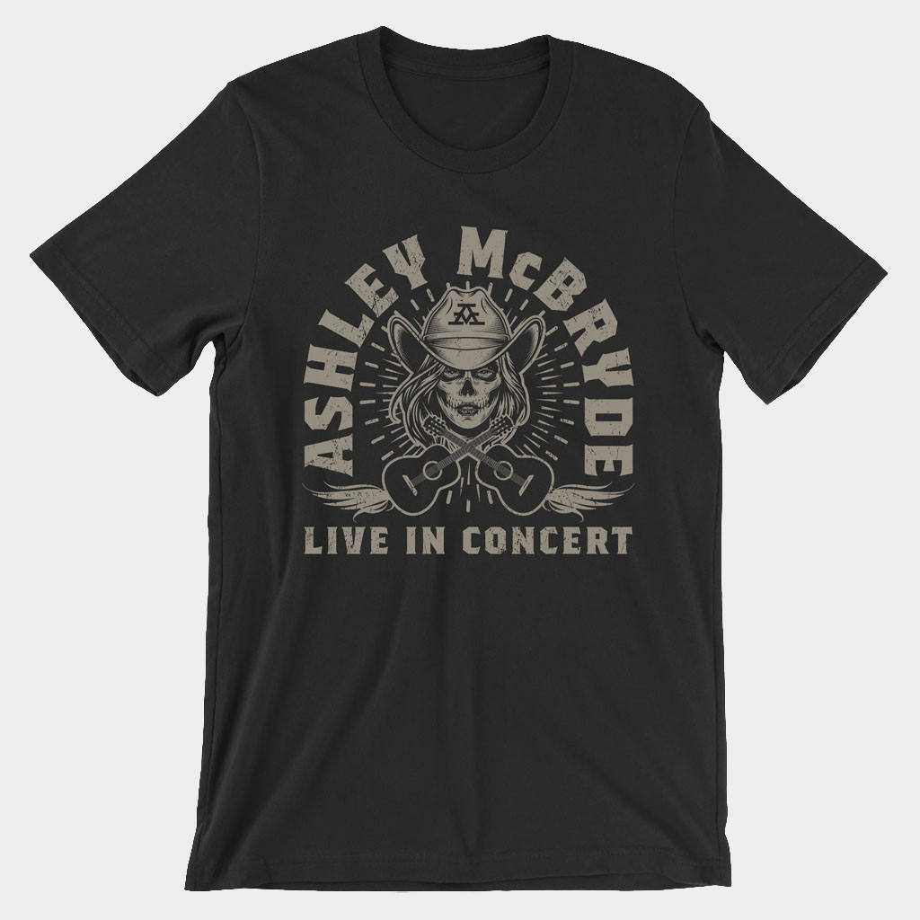 Ashley McBryde Merch 2026 Skull Cowgirl T-Shirt Ashley McBryde Live In Concert Shirt Fan Gifts