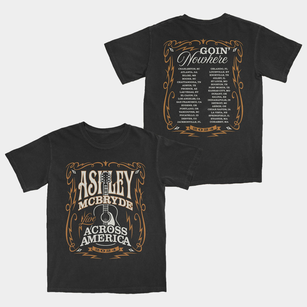 Ashley McBryde Merch Across America Tour 2024 T-Shirt Goin Nowhere Tour Shirt Fan Gifts