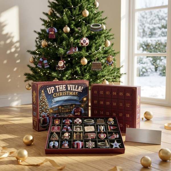 Aston Villa FC Merch Up The Villa Advent Calendar Christmas Gift For Soccer Fans - Image 2