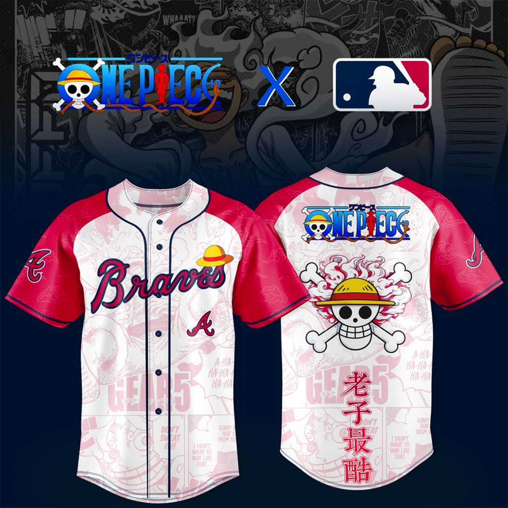 Atlanta Braves x One Piece 2026 Jersey Braves Merch Fathers Day Presents