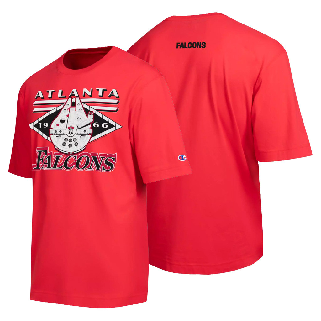 Atlanta Falcons Millennium Falcon T-Shirt NFL Disney Champion Collab Shirt Atlanta Falcons Merch 2026