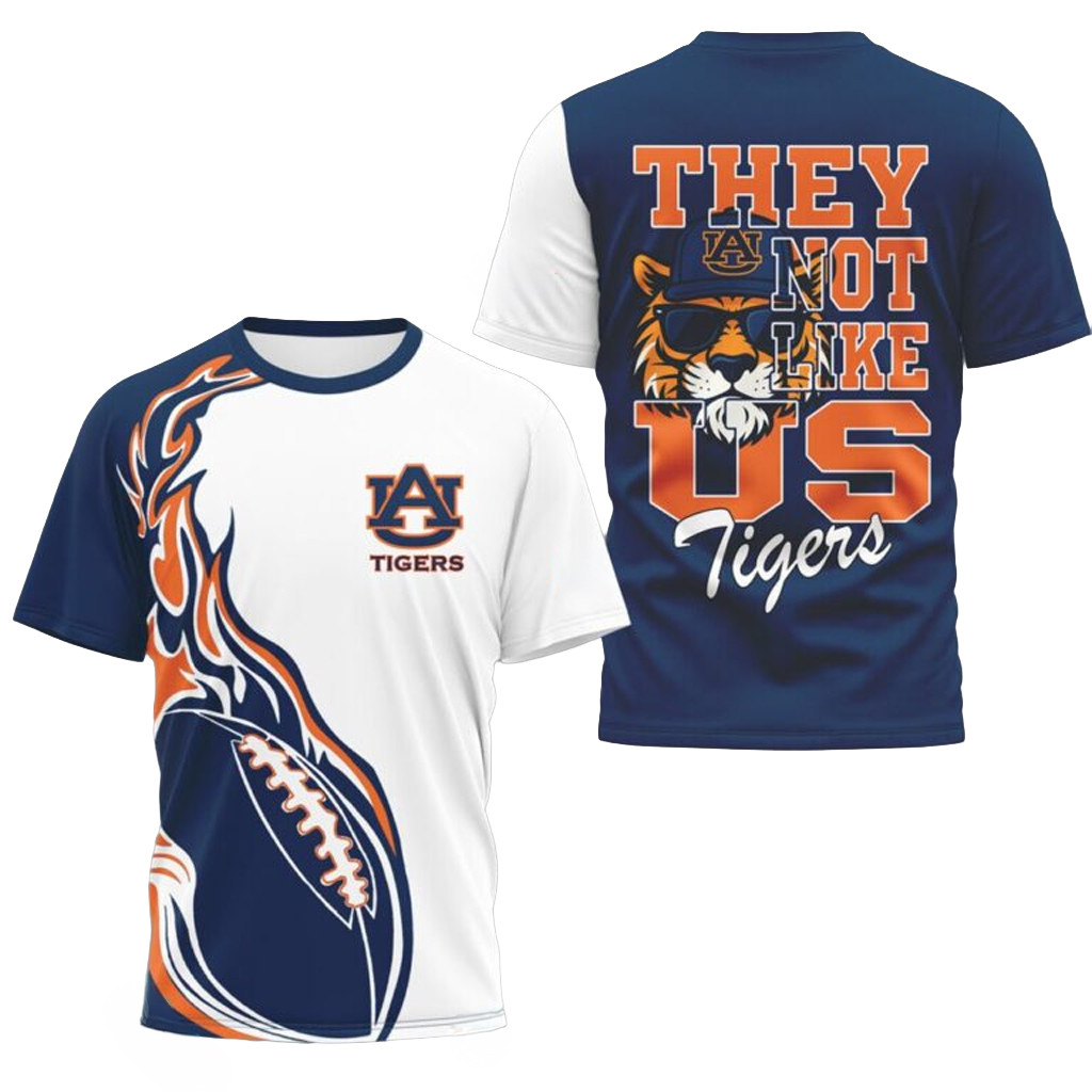 Auburn Tigers They Not Like Us Mascot Graphic T-Shirt Auburn Tigers Merch Football Themed Gifts