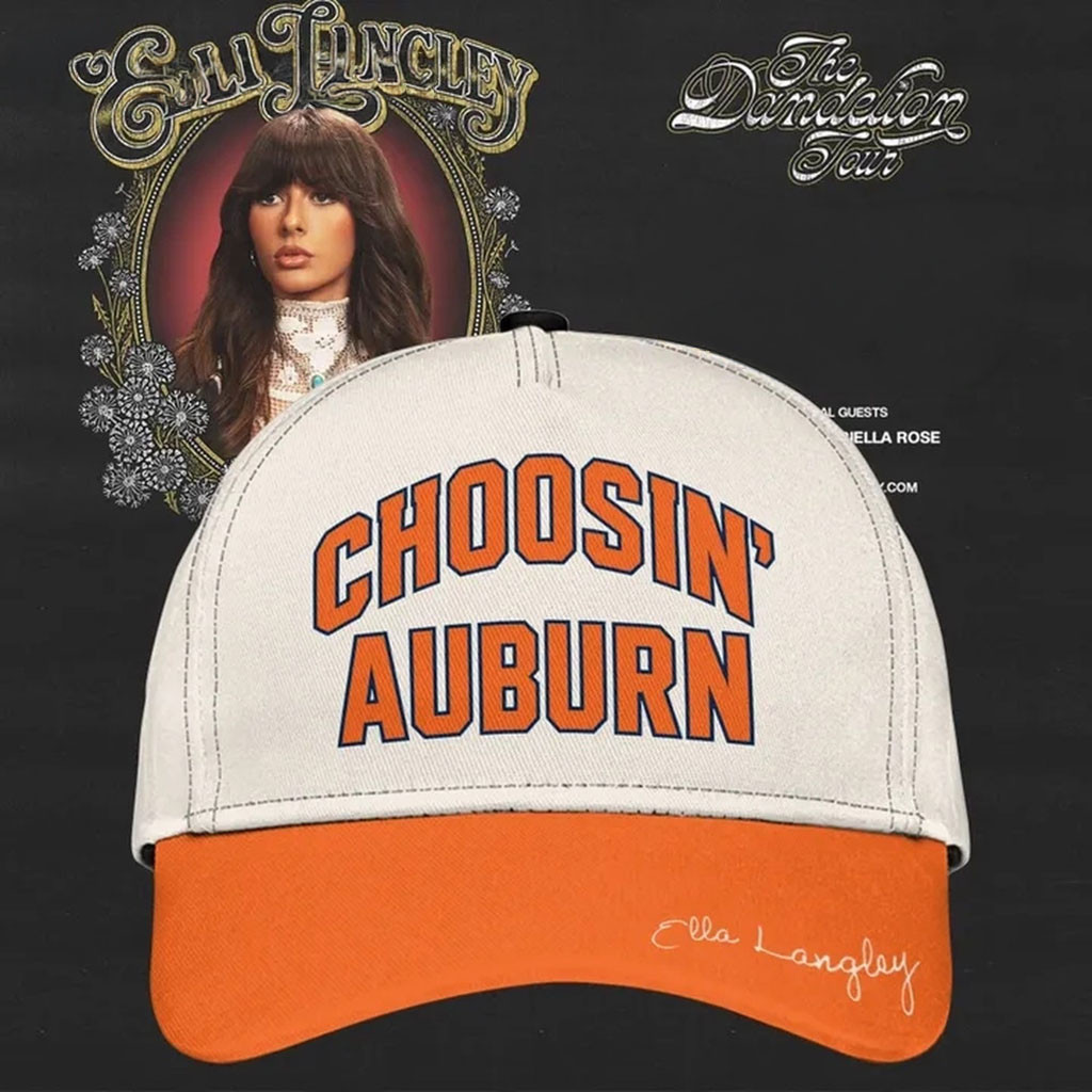 Auburn Tigers X Ella Langley The Dandelion Tour Neville Arena Hat Choosin Auburn Hat Fan Merch