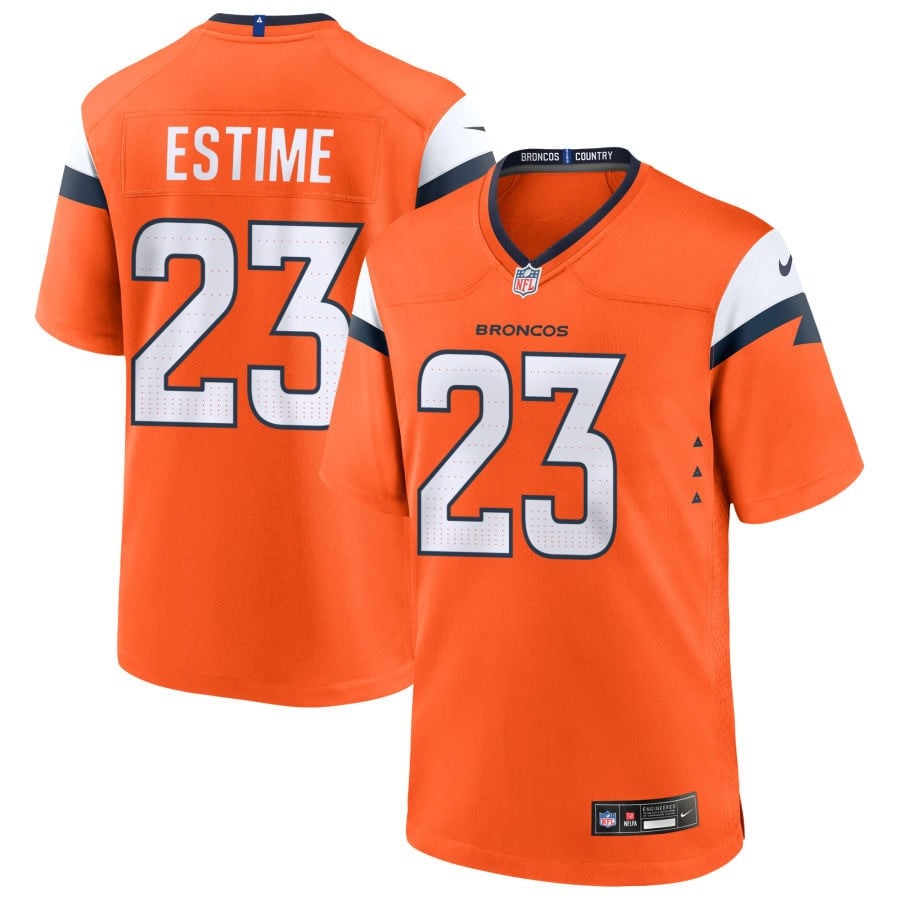 Audric Estime Denver Broncos 2025 Game Jersey - Orange