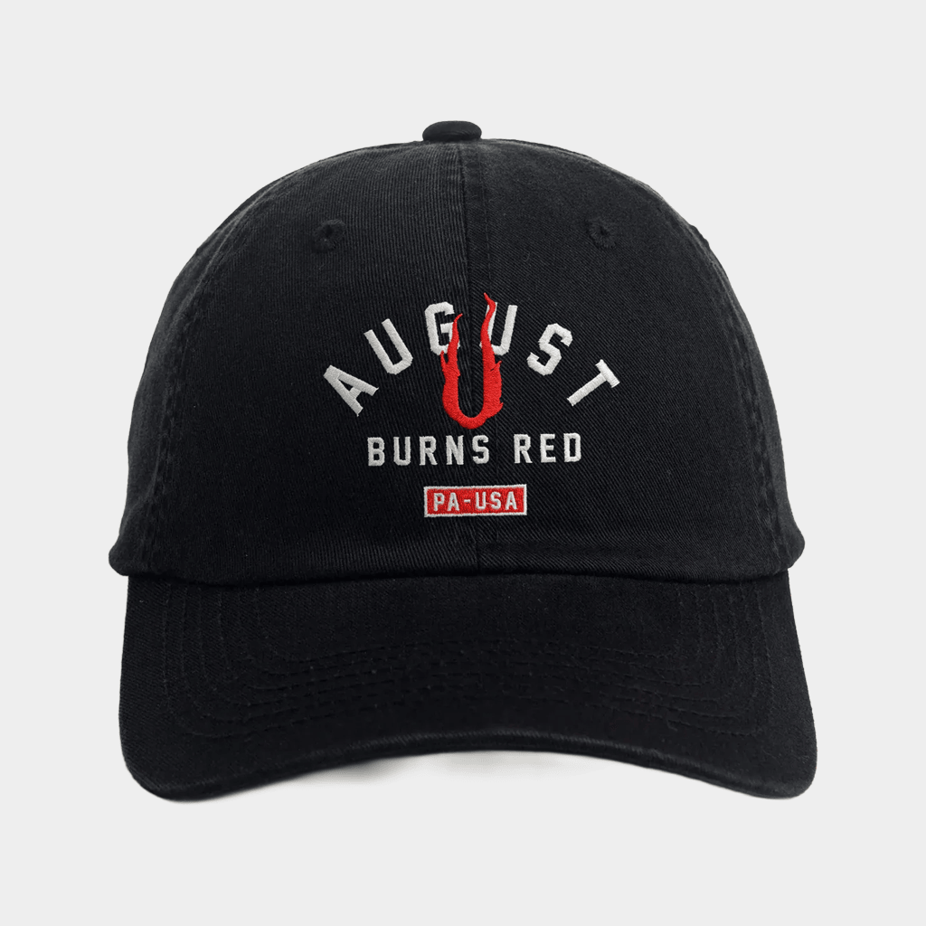 August Burns Red Merch 2026 Black Embroidered Logo Hat Gifts Ideas For Music Lovers