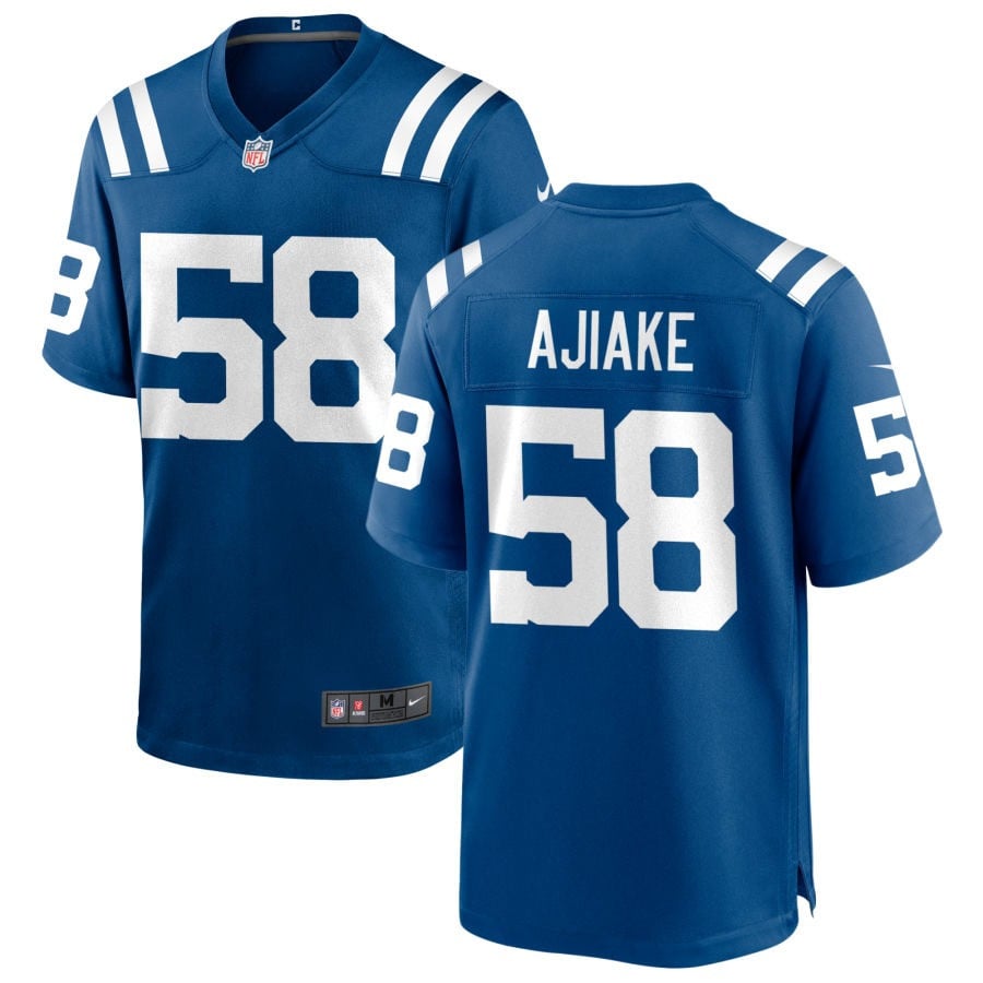 Austin Ajiake Indianapolis Colts 2025 Game Jersey - Royal