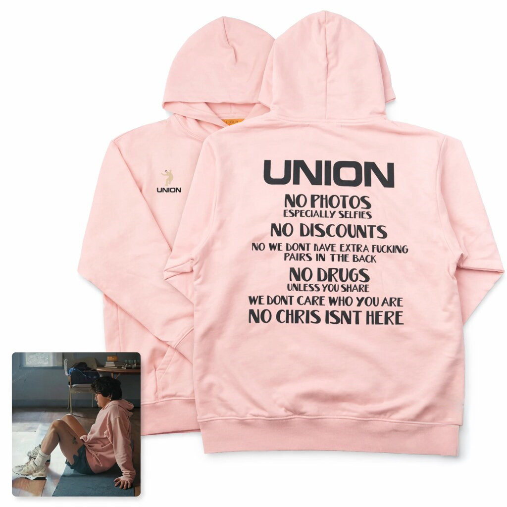 Austin Davis Charles Melton Pink Hoodie Union No Photos No Discounts No Drugs Hoodie BFF Gift