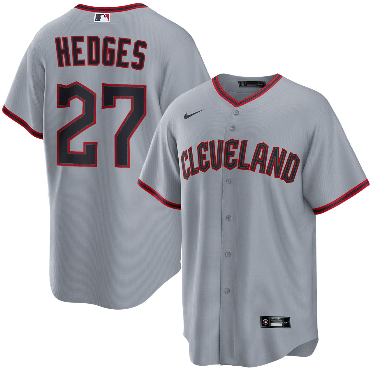 Austin Hedges Cleveland Guardians 2026 Road Jersey - Grey
