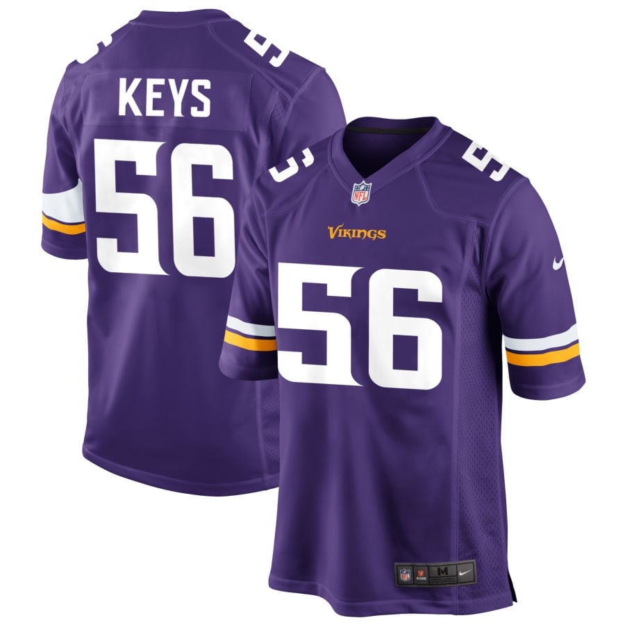 Austin Keys Minnesota Vikings 2025 Game Jersey - Purple