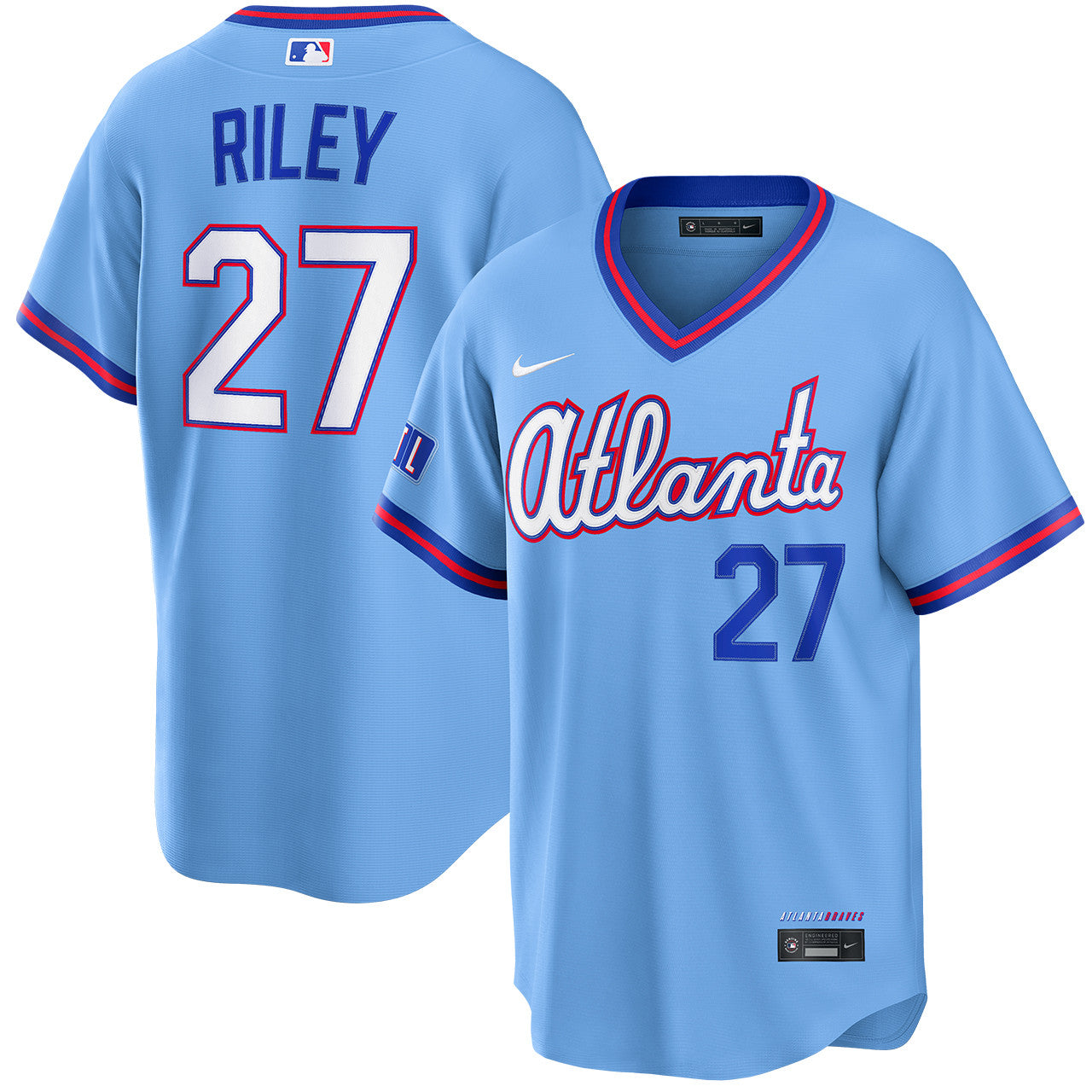 Austin Riley Atlanta Braves 2026 City Connect Stadium Jersey - Powder Blue