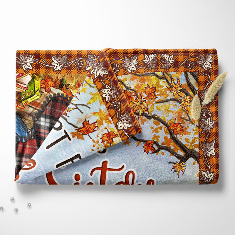 Autumn Flannel Bestie Choose For Ourselves - Personalized Custom Blanket - Image 2