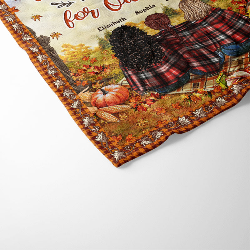 Autumn Flannel Bestie Choose For Ourselves - Personalized Custom Blanket - Image 3