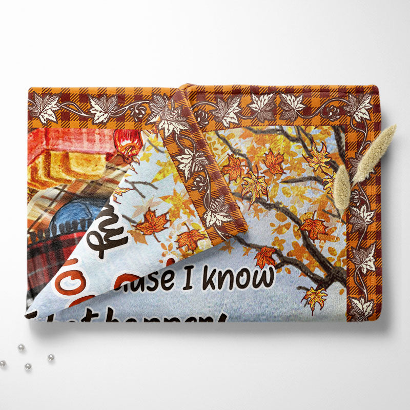 Autumn Flannel Bestie I Love You - Personalized Custom Blanket - Image 2