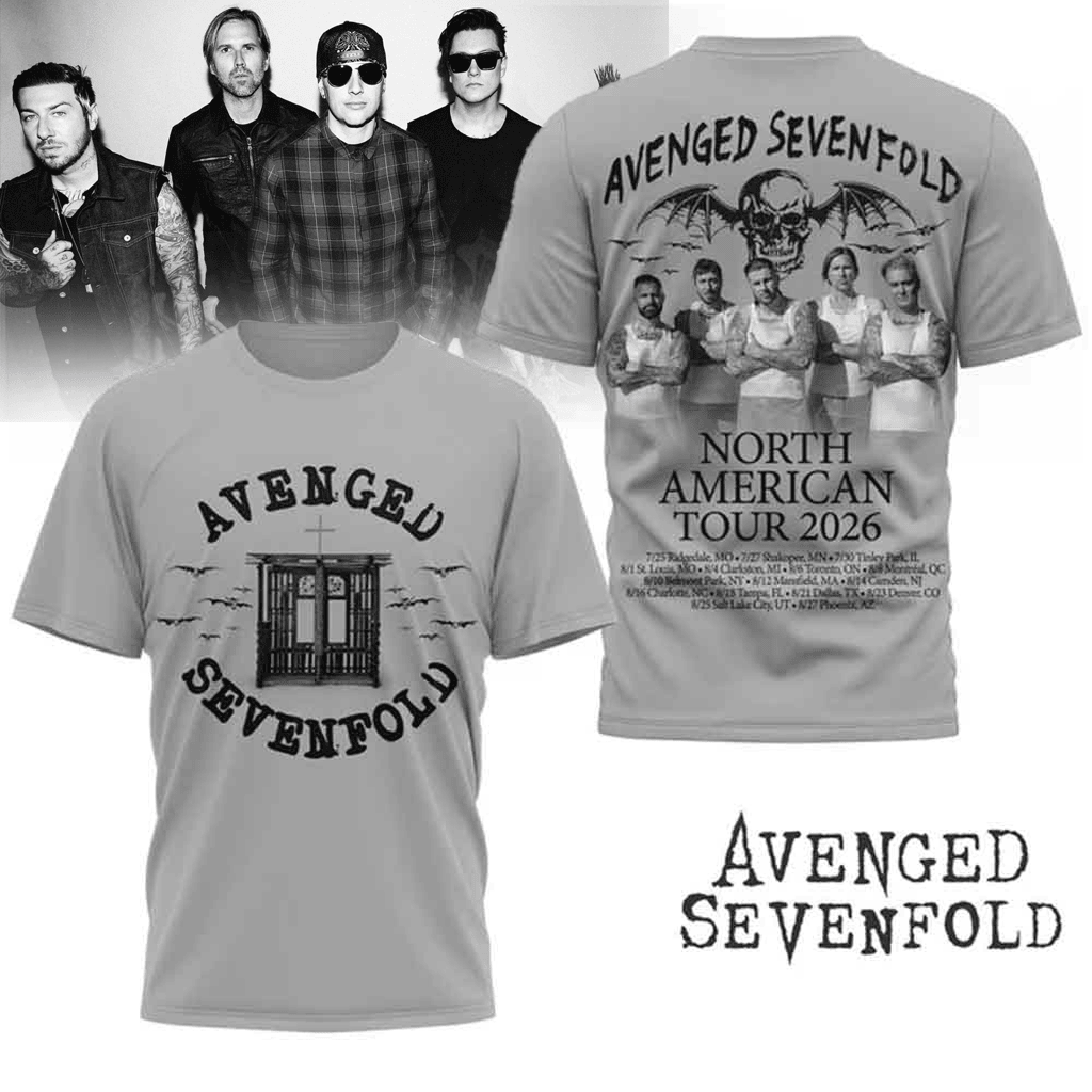 Avenged Sevenfold North American Tour 2026 T-Shirt Avenged Sevenfold Merch Gifts For Music Fans