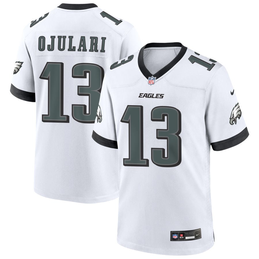 Azeez Ojulari Philadelphia Eagles 2025 Game Jersey - White