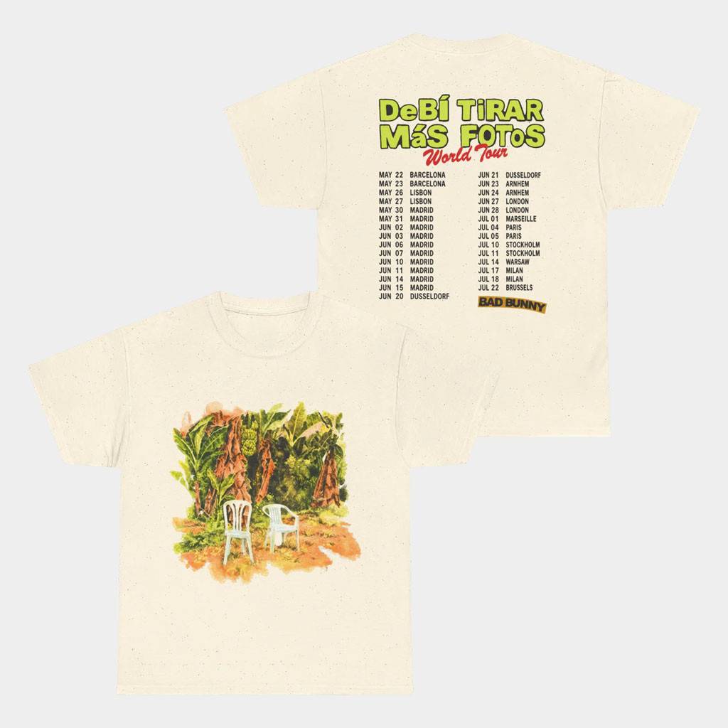 Bad Bunny Merch 2026 World Tour Platano T-Shirt DTMF Tour Merch Awesome Father's Day Gifts
