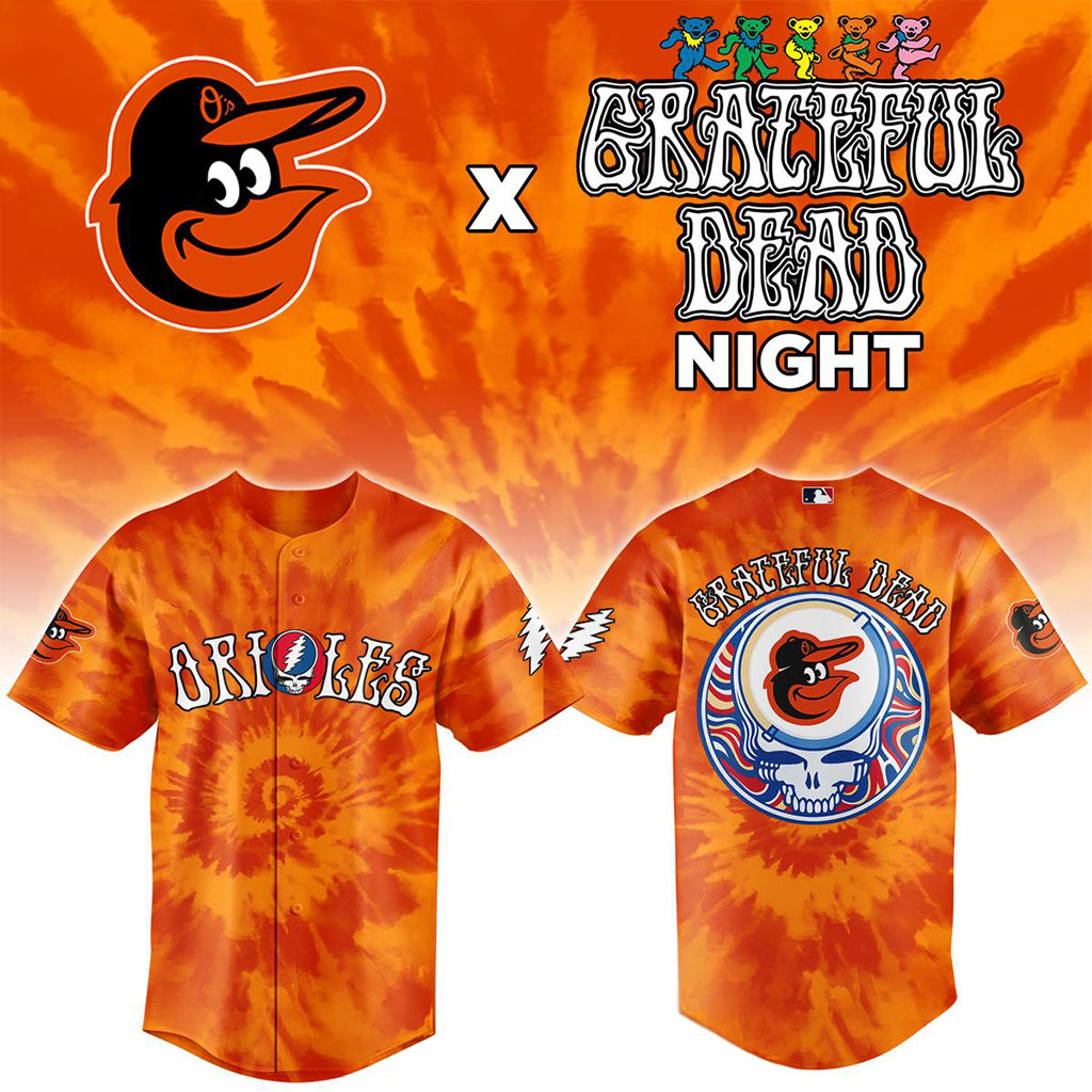 Baltimore Orioles Grateful Dead Game 2026 Night Baseball Jersey Baltimore Orioles Merch Gifts