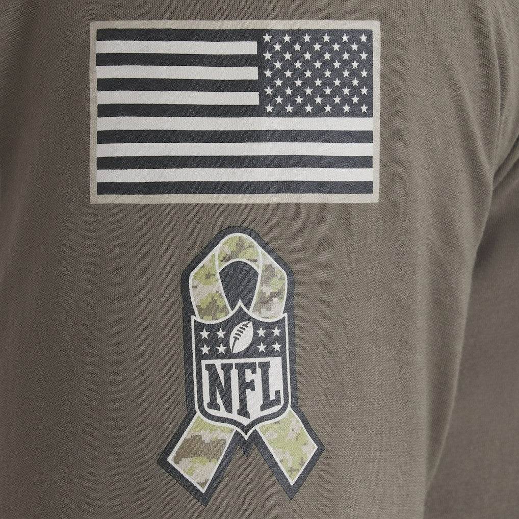 Baltimore Ravens 2025 Salute to Service Sideline Long Sleeve T-Shirt - Olive - Image 4